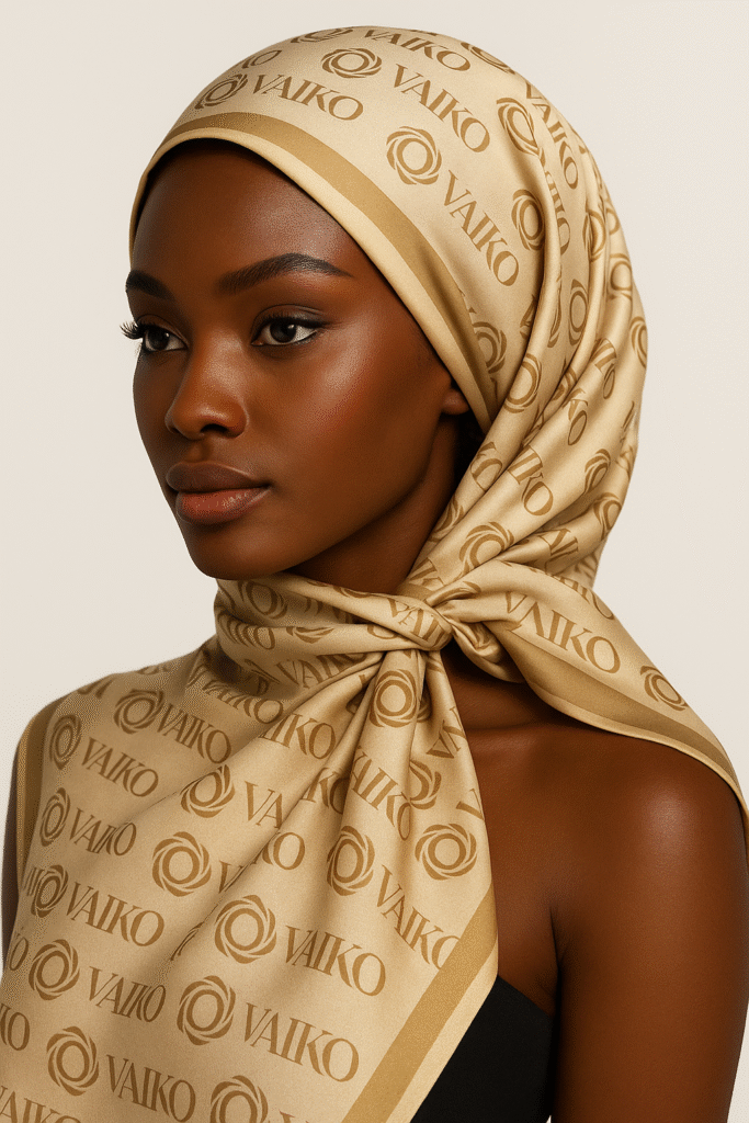 Elegant Portrait with VAIKO Silk Scarf